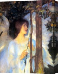 Arthur Hacker Canvas Paintings - The Cloister or the World [detail] by Arthur Hacker